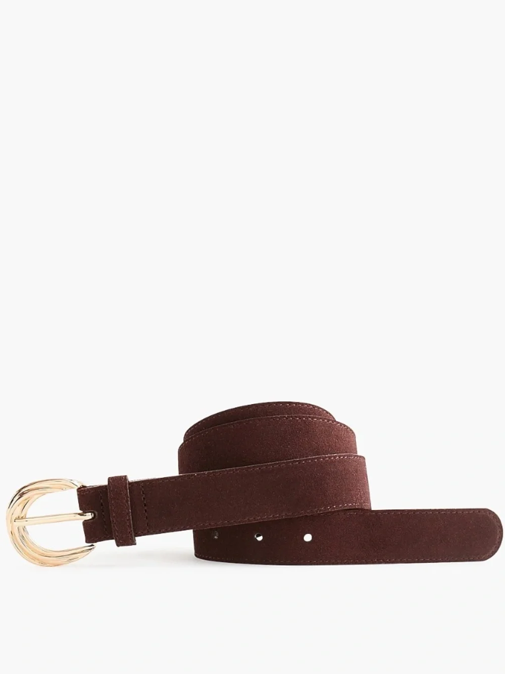 J Crew Women’s Genuine Suede Belt in Brown, M/L, Oval Bucket Suede Belt, NWT